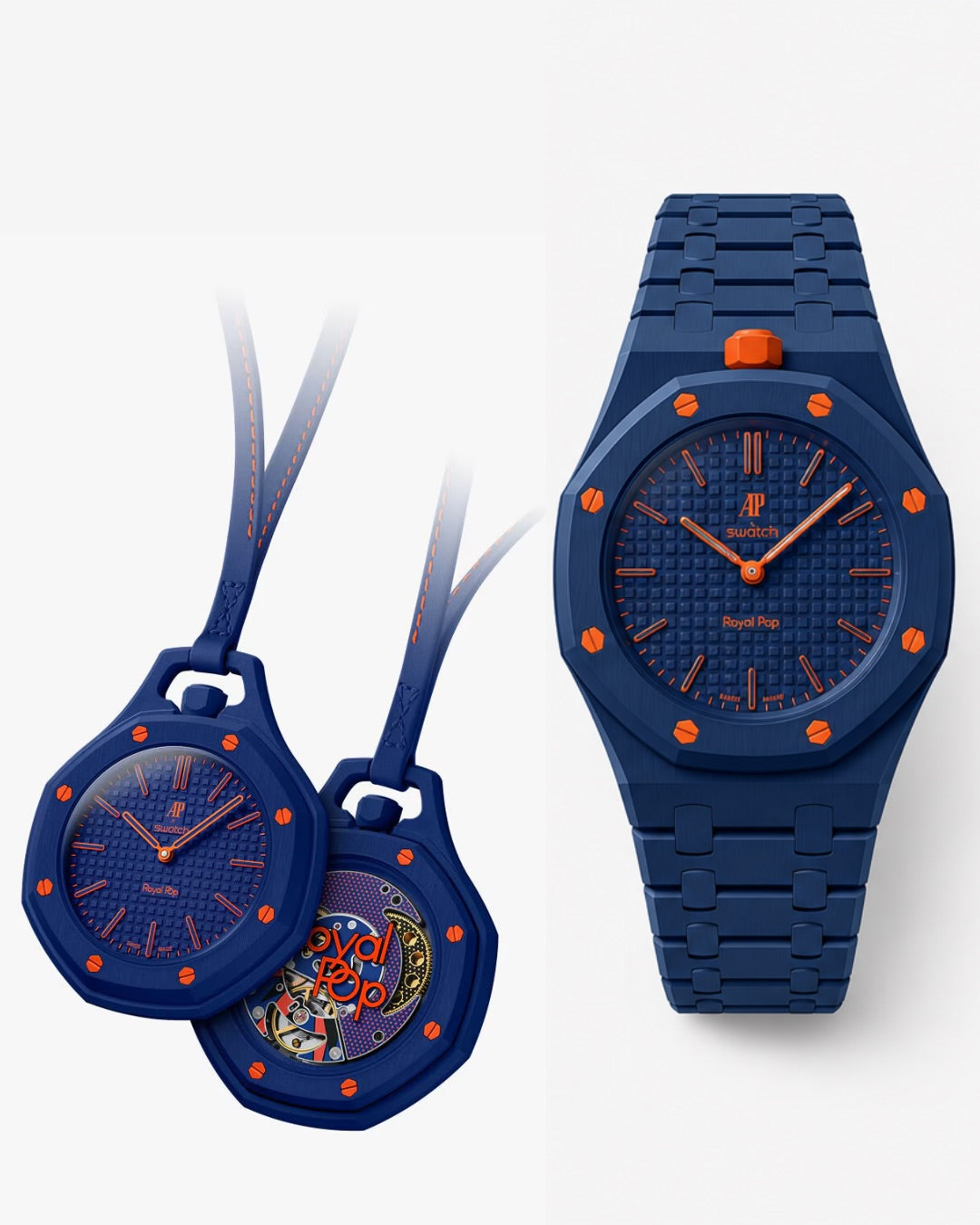 Bracelet bleu et orange compatible Royal Pop