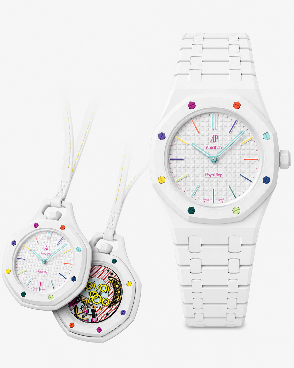 Bracelet blanc multicolore compatible Royal Pop